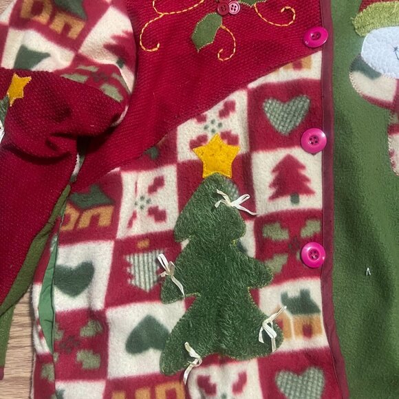 Vintage Fleece Christmas Sweater Medium - Picture 2 of 12